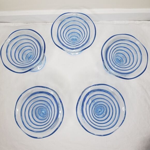 80s Dessert Parfait Cornucopia Glasses - Picture 2 of 9